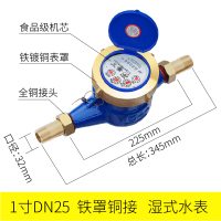 水表家用止回阀偷水器宁波自来水立式机械dn50螺纹防空转4分数字|DN25/1寸铁罩铜接头(卧式)