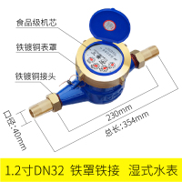 水表家用止回阀偷水器宁波自来水立式机械dn50螺纹防空转4分数字|DN32/1.2寸铁罩铁接(卧式)