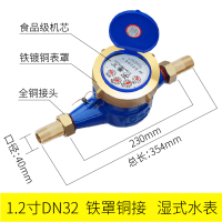 水表家用止回阀偷水器宁波自来水立式机械dn50螺纹防空转4分数字|DN32/1.2寸铁罩铜接(卧式)