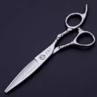 美发剪刀专业平剪打薄剪牙剪发型师专用理发剪刀套装|6寸胖胖剪刀双刃(花柄)