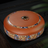 紫砂茶叶罐陶瓷大号存茶白茶普洱茶饼罐茶叶包装收纳盒家用|图腾普洱茶饼罐