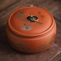 紫砂茶叶罐陶瓷大号存茶白茶普洱茶饼罐茶叶包装收纳盒家用|[龙门]密封茶叶罐