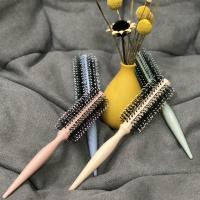 梳子女家用吹卷发梳内扣圆滚梳发廊吹造型专业美发刘海梳家用女士|马卡龙尖尾卷发梳四把