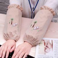 韩版长款袖套女可爱秀套护袖学生成人短款工作袖筒秋冬季防污套袖