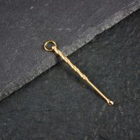 纯黄铜一体化牙签水果签随身剔牙神器便携式牙签筒送朋友送家人|黄铜单只耳勺[不带牙签] 赠品上盖开空心葫芦