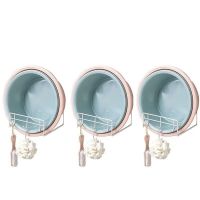 多功能免打孔脸盆架卫生间浴室置物架壁挂毛巾架厨房挂钩置物架|升级款有钩(3个装白色)