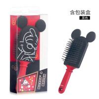 米奇气垫梳卡通按摩梳子日韩简约少女心学生防静电可爱|黑米奇礼盒1个