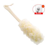 浴花刷洗澡刷子搓澡神器家用洗澡巾强力搓灰搓泥儿童后背沐浴男女|米白色 浴花刷1个+沐浴球1个+挂钩2个