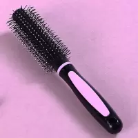 马卡龙梳子卷发梳滚梳子美发内扣家用吹造型发廊专业圆筒卷梳男女|暖粉色镶片