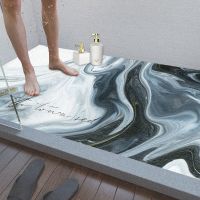 北欧轻奢地面浴室防滑垫卫生间全铺可裁剪防霉地垫淋浴房丝圈脚垫