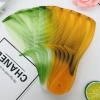 塑料牛筋梳防静电长发梳子宽齿按摩梳长柄美发直发不掉齿男女梳子|5号混色中齿梳(5把)