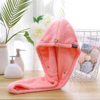 干发帽吸干发帽女吸水速干吸头发水毛巾可爱浴帽擦长发包头巾|樱花粉双层加厚升级款