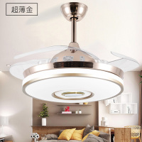 蓝牙音乐风扇灯超薄一体隐形吊扇灯家用客厅卧室餐厅带电风扇吊灯