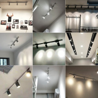 北欧射灯led轨道灯家用客厅背景墙店铺商用灯前台服装店衣帽间灯