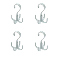 衣帽挂包架s型可旋转挂钩 衣柜多功能包包创意挂钩置物架神器挂架|4爪款北欧绿4个装