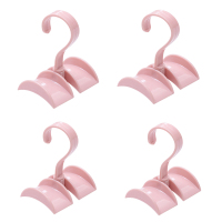 衣帽挂包架s型可旋转挂钩 衣柜多功能包包创意挂钩置物架神器挂架|双肩款北欧粉4个装