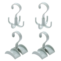 衣帽挂包架s型可旋转挂钩 衣柜多功能包包创意挂钩置物架神器挂架|北欧绿4爪2个+双肩2个