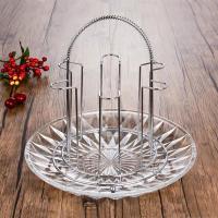 杯子架子塑料不锈钢杯架沥水架杯子收纳置物架家用控水倒挂架子|高款不锈钢杯架加玻璃盘子