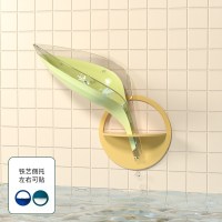 沥水香皂盒创意浴室免打孔吸盘洗衣皂盒卫生间置物架树叶肥皂盒架|洛克黄[升级款适用浴室]一个装