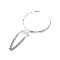 家用桌面化妆镜随身便携镜子宿舍台式大号公主镜壁挂式梳妆镜|圆形银色