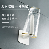 保鲜膜收纳置物架壁挂式免打孔厨房挂锅盖菜板家用卷纸纸巾支架子