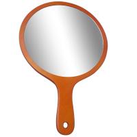 手持半美容美妆纹绣go便捷化妆镜子牙科订制手柄镜实木|无go咖啡色大号321cm