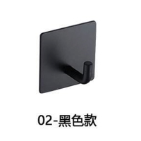 免打孔壁挂旋转挂钩厨房置物架可伸缩锅铲勺子厨具多功能收纳挂架|02-黑色款