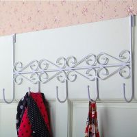 厨房置物架免钉挂架浴室毛巾衣帽架门后挂钩挂衣钩|5钩白色(3个)
