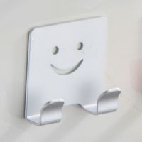 挂钩贴强力墙面可爱创意无痕贴免打孔粘钩太空铝门后墙上挂钩厨房|时尚银双钩 5个装