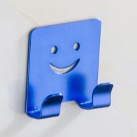 挂钩贴强力墙面可爱创意无痕贴免打孔粘钩太空铝门后墙上挂钩厨房|贵族蓝双钩 6个装