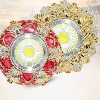 树脂led射灯cob筒灯5w3w天花灯欧式田园客厅吊顶背景墙猫眼灯