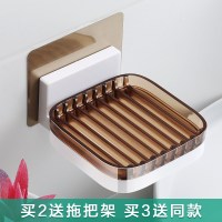 肥皂盒欧式沥水肥皂架免打孔香皂盒吸盘壁挂式香皂架卫生间肥皂托|香槟金小号(以上所有选项拍3个赠大号皂盒1个)