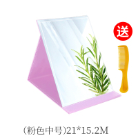 镜子化妆镜折叠台式便携随身高清学生宿舍美妆大小号桌面梳妆镜女|[顺丰]粉色中号