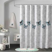 浴帘套装免打孔卫生间浴帘布防水加厚浴室帘子隔断帘窗帘布浴帘杆