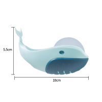 家用肥皂盒壁挂式浴室免打孔香皂盒卫生间创意可爱便携沥水置物架|浅蓝色