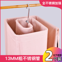 不锈钢窗外小型晾晒窗框晒鞋卡扣式折叠挂杆多功能窗户阳台晾衣架|管粗13MM-全不锈钢螺旋晒被架【2个装】