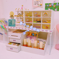 ins抽屉式桌面收纳盒学生首饰饰品化妆品口红盒子办公多层置物架|单个小号收纳盒送笑脸贴纸