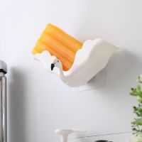 创意火烈鸟型香皂盒浴室沥水吸盘壁挂式肥皂盒多功能个性吸盘皂盒|[1个装]白色火烈鸟[肥皂盒]