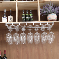 欧式创意葡萄酒杯架悬挂红酒杯架倒挂家用红酒架酒柜摆件高脚杯架|七槽（宽70cm*进深22.5cm）白色