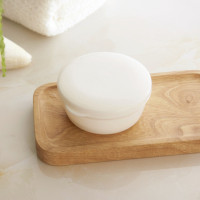 利客来皂盒旅行密封香皂盒便携手工皂收纳盒带盖沥水浴室肥皂架|白色2个装 长方形