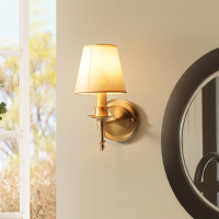 q全铜美式卧室壁灯客厅轻奢床头灯背景墙装饰灯具现代