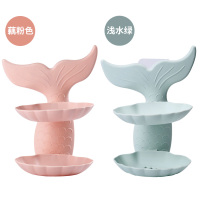 肥皂盒吸盘壁挂式创意沥水香皂盒家用卫生间免打孔浴室双层肥皂架|藕粉色+浅水绿[2个装]
