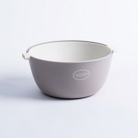 双层洗菜盆沥水篮厨房洗菜篮水果篮家用水果盘创意现代客厅果盘蓝|O派浅灰色