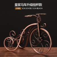 红酒杯架摆件家用中式酒柜展示装饰品葡萄酒创意欧式红酒瓶架摆件|皇家迅游马车升级挂2杯款