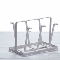 不锈钢杯架水杯挂架玻璃杯架沥水架啤酒杯茶杯收纳架创意杯子架|欧式白色杯架