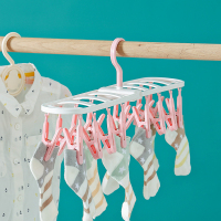 衣架36夹子晾衣夹挂钩晒衣架儿童宝宝加厚塑料挂衣服架内衣袜子架