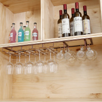 红酒杯马克杯一体架倒挂家用红酒架酒柜高脚杯架欧式酒杯架悬挂|长80cm*22.5cm古铜色小槽