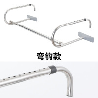 窗户外置免打孔防盗窗晾衣架晒被子神器伸缩杆挂户栏杆阳台家用|横杆85cm-1米6可伸缩弯钩款
