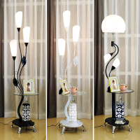 茶几落地灯现代客厅沙发灯卧室床头装饰创意置物led立式台灯