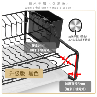 不锈钢厨房单层置物架筷子筒刀具柜子台面放晾插碗碟收纳沥水盘篮